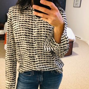 J. Crew heart print button down